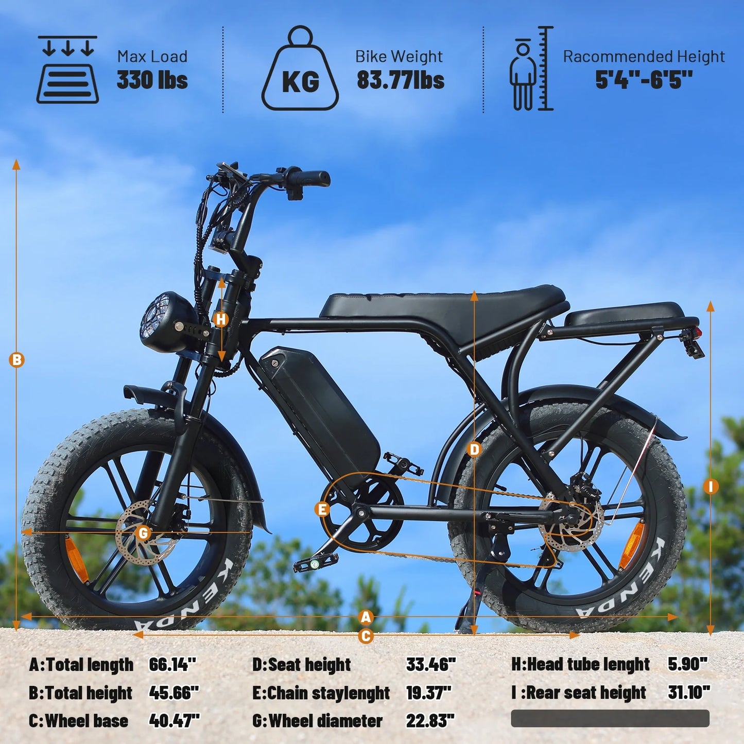 VoltVogue V8 Electric Bike – Premium Urban Commuter with Dual Seat